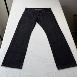 Levis 514 Straight Fit Jeans Mens 34x30 Black Good 00514-0164 Denim Pants